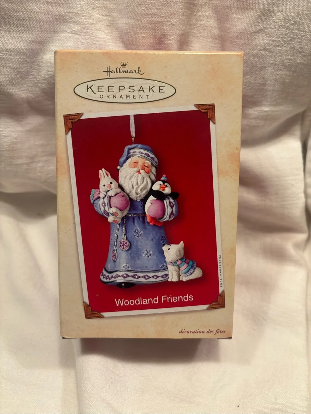 Hallmark Woodland Friends Blue Santa with Animals Ornament